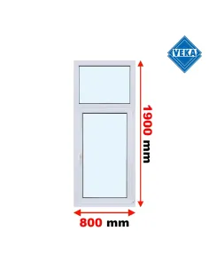 Okno PCV 80 x 190 cm FIX - Rozwierno-Uchylne Trzyszybowe Veka Softline 82 MD