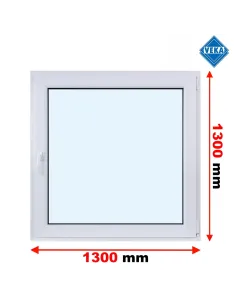 Okno PCV 130 x 130 cm Rozwierno-Uchylne Trzyszybowe Veka Softline 82 MD