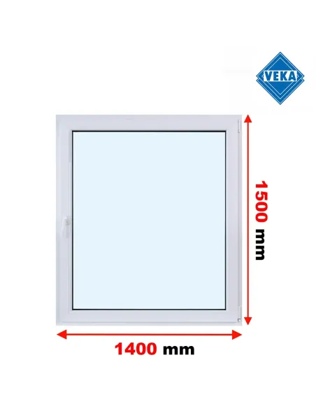 Okno PCV 140 x 150 cm Rozwierno-Uchylne Trzyszybowe Veka Softline 82 MD