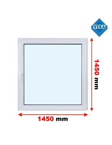 Okno PCV 145 x 145 cm Rozwierno-Uchylne Trzyszybowe Veka Softline 82 MD