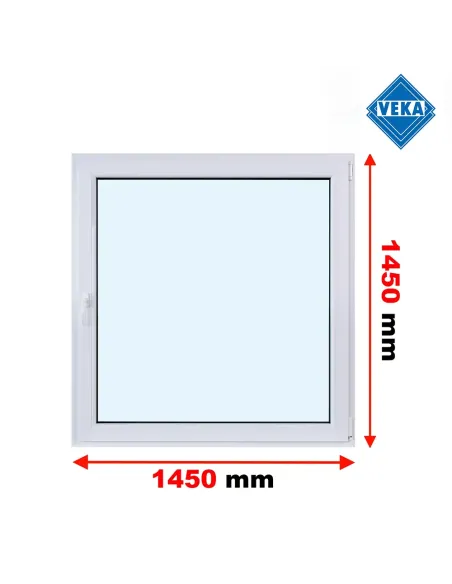 Okno PCV 145 x 145 cm Rozwierno-Uchylne Trzyszybowe Veka Softline 82 MD
