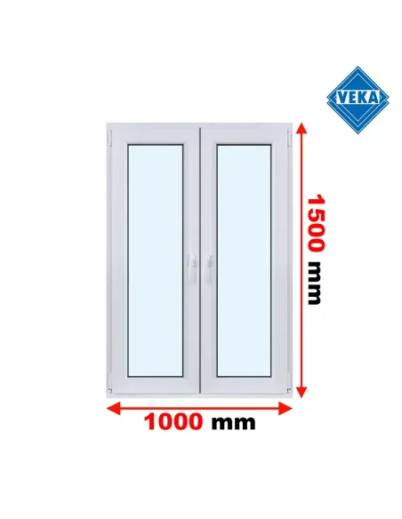Okno PCV 100 x 150 cm Rozwierne - Rozwierno-Uchylne Trzyszybowe Veka Softline 82 MD