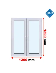 Okno PCV 120 x 150 cm Rozwierne - Rozwierno-Uchylne Trzyszybowe Veka Softline 82 MD
