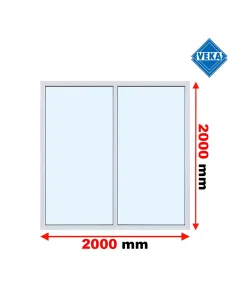 Okno PCV 200 x 200 cm FIX - FIX (Stałe) Trzyszybowe Veka Softline 82 MD
