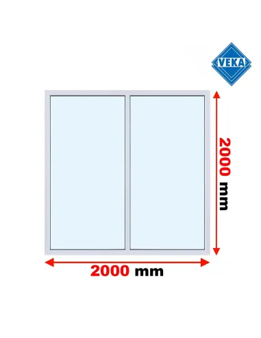 Okno PCV 200 x 200 cm FIX - FIX (Stałe) Trzyszybowe Veka Softline 82 MD
