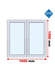 Okno PCV 160 x 150 cm Rozwierne - Rozwierno-Uchylne Trzyszybowe Veka Softline 82 MD