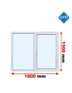 Okno PCV 240 x 150 cm FIX - Rozwierno-Uchylne Trzyszybowe Veka Softline 82 MD