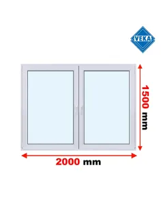 Okno PCV 200 x 150 cm Rozwierne - Rozwierno-Uchylne Trzyszybowe Veka Softline 82 MD