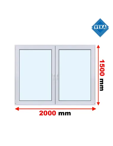 Okno PCV 200 x 150 cm Rozwierne - Rozwierno-Uchylne Trzyszybowe Veka Softline 82 MD