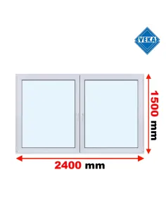 Okno PCV 240 x 150 cm Rozwierne - Rozwierno-Uchylne Trzyszybowe Veka Softline 82 MD