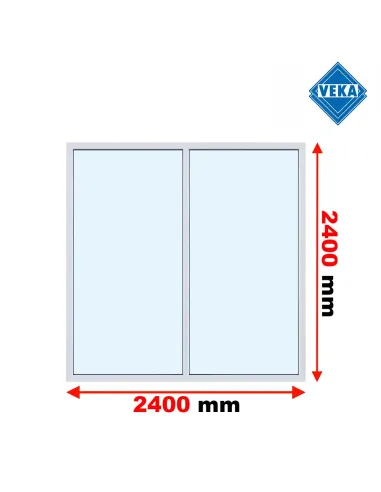 Okno PCV 240 x 240 cm FIX - FIX Trzyszybowe Veka Softline 82 MD