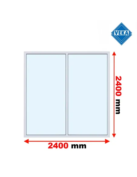 Okno PCV 240 x 240 cm FIX - FIX Trzyszybowe Veka Softline 82 MD