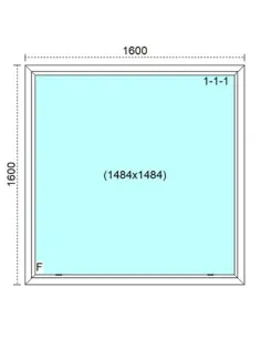 Okno PCV 160 x 160 cm FIX (Stałe) Trzyszybowe Veka Softline 82 MD 2