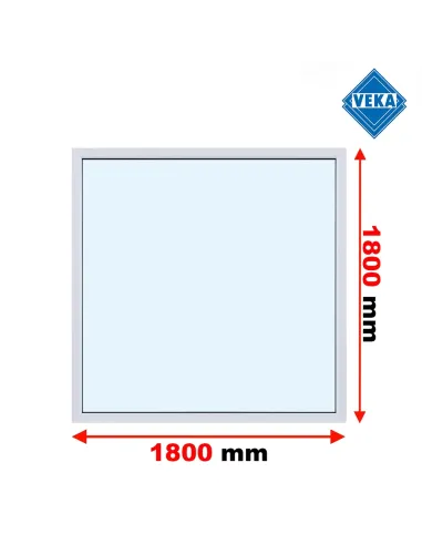 Okno PCV 180 x 180 cm FIX (Stałe) Trzyszybowe Veka Softline 82 MD