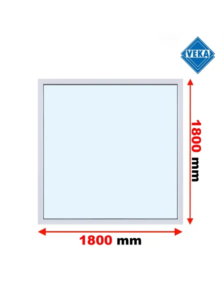 Okno PCV 180 x 180 cm FIX (Stałe) Trzyszybowe Veka Softline 82 MD