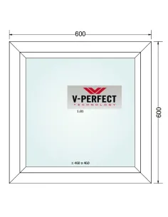 Okno PCV 60 x 60 cm FIX Trzyszybowe Schüco LivIng 82 2