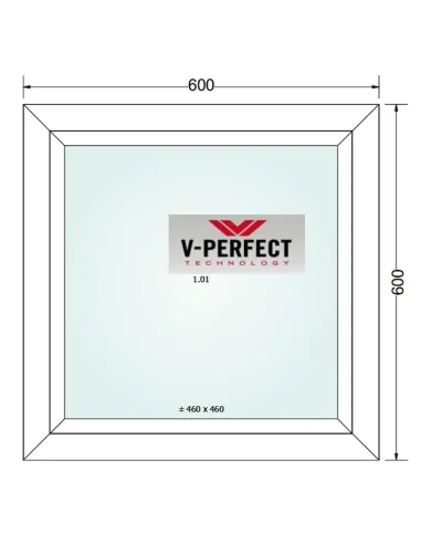 Okno PCV 60 x 60 cm FIX Trzyszybowe Schüco LivIng 82