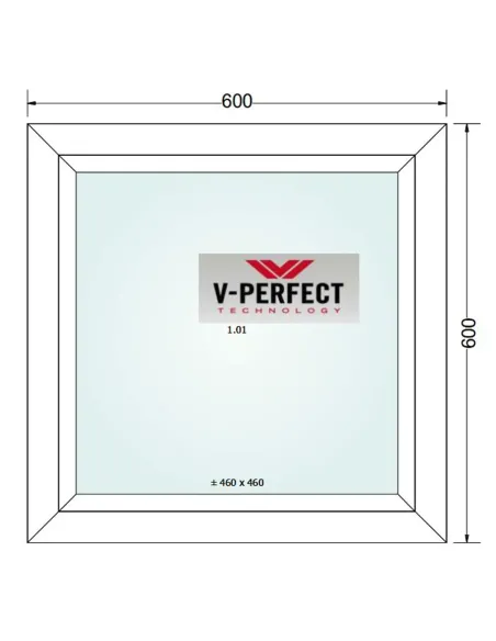 Okno PCV 60 x 60 cm FIX Trzyszybowe Schüco LivIng 82