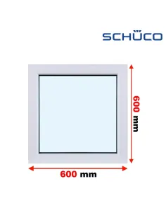 Okno PCV 60 x 60 cm FIX Trzyszybowe Schüco LivIng 82