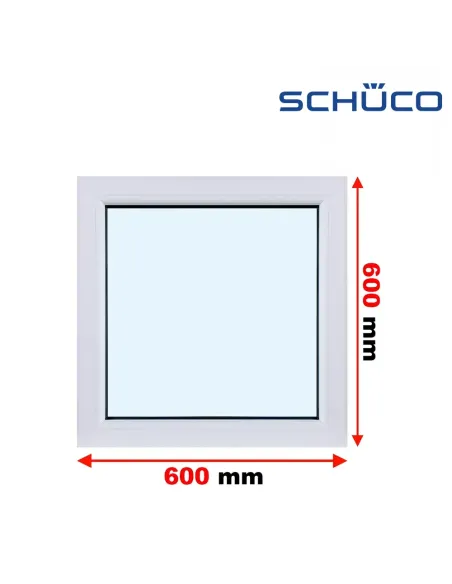 Okno PCV 60 x 60 cm FIX Trzyszybowe Schüco LivIng 82