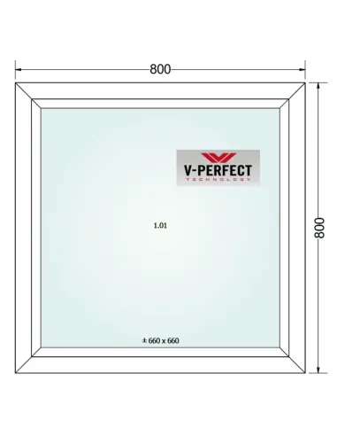 Okno PCV 80 x 80 cm FIX Trzyszybowe Schüco LivIng 82