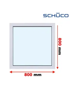 Okno PCV 80 x 80 cm FIX Trzyszybowe Schüco LivIng 82