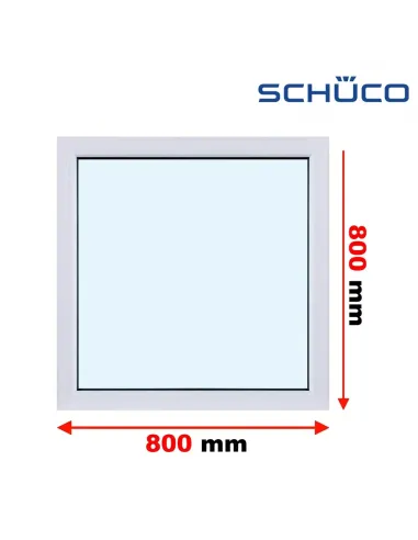 Okno PCV 80 x 80 cm FIX Trzyszybowe Schüco LivIng 82