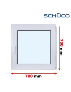 Okno PCV 70 x 70 cm Rozwierno-Uchylne Trzyszybowe Schüco LivIng 82