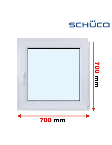 Okno PCV 70 x 70 cm Rozwierno-Uchylne Trzyszybowe Schüco LivIng 82