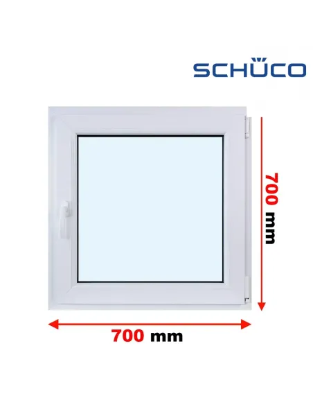 Okno PCV 70 x 70 cm Rozwierno-Uchylne Trzyszybowe Schüco LivIng 82