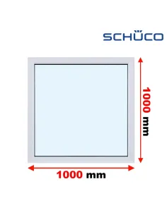 Okno PCV 100 x 100 cm FIX Trzyszybowe Schüco LivIng 82