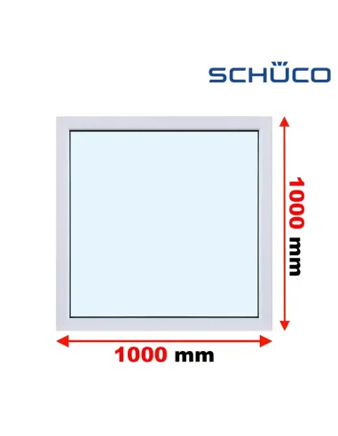 Okno PCV 100 x 100 cm FIX Trzyszybowe Schüco LivIng 82
