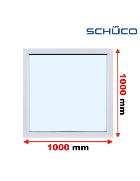 Okno PCV 100 x 100 cm FIX Trzyszybowe Schüco LivIng 82