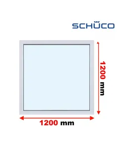 Okno PCV 120 x 120 cm FIX Trzyszybowe Schüco LivIng 82