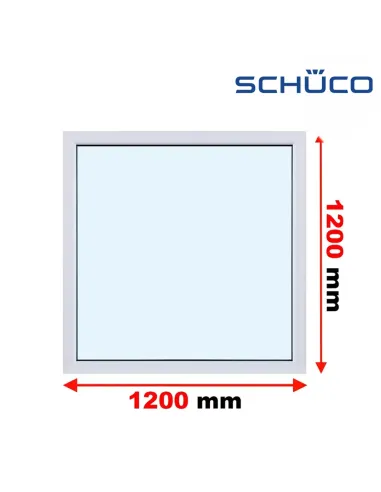 Okno PCV 120 x 120 cm FIX Trzyszybowe Schüco LivIng 82