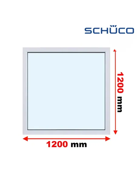 Okno PCV 120 x 120 cm FIX Trzyszybowe Schüco LivIng 82