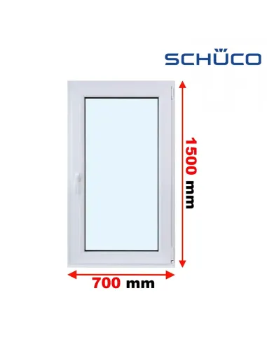 Okno PCV 70 x 150 cm Rozwierno-Uchylne Trzyszybowe Schüco LivIng 82