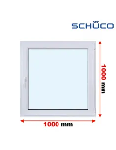 Okno PCV 100 x 100 cm Rozwierno-Uchylne Trzyszybowe Schüco LivIng 82