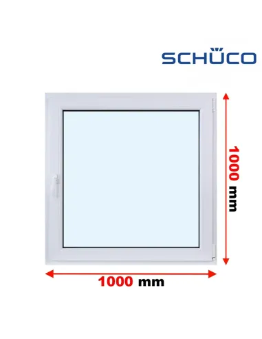 Okno PCV 100 x 100 cm Rozwierno-Uchylne Trzyszybowe Schüco LivIng 82