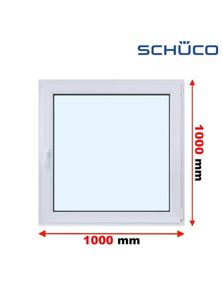 Okno PCV 100 x 100 cm Rozwierno-Uchylne Trzyszybowe Schüco LivIng 82
