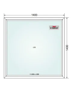 Okno PCV 140 x 140 cm FIX Trzyszybowe Schüco LivIng 82 2