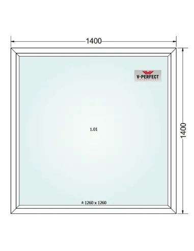 Okno PCV 140 x 140 cm FIX Trzyszybowe Schüco LivIng 82