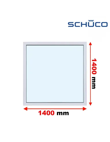 Okno PCV 140 x 140 cm FIX Trzyszybowe Schüco LivIng 82