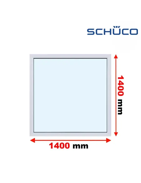 Okno PCV 140 x 140 cm FIX Trzyszybowe Schüco LivIng 82