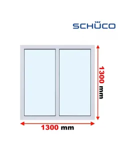 Okno PCV 130 x 130 cm FIX-FIX Trzyszybowe Schüco LivIng 82