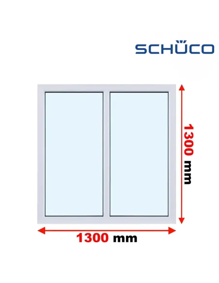 Okno PCV 130 x 130 cm FIX-FIX Trzyszybowe Schüco LivIng 82