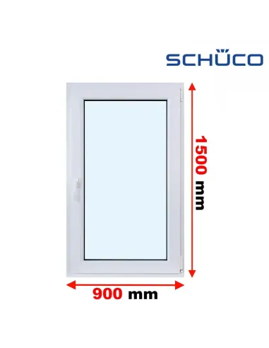 Okno PCV 90 x 150 cm Rozwierno-Uchylne Trzyszybowe Schüco LivIng 82