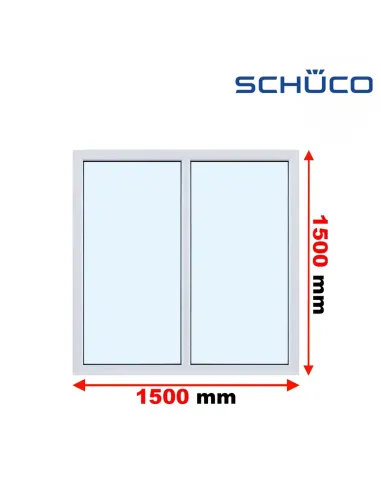 Okno PCV 150 x 150 cm FIX-FIX Trzyszybowe Schüco LivIng 82