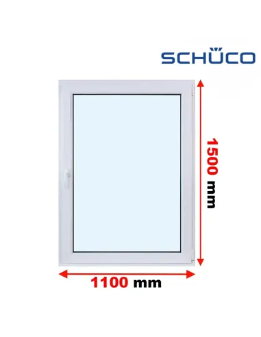 Okno PCV 110 x 150 cm Rozwierno-Uchylne Trzyszybowe Schüco LivIng 82