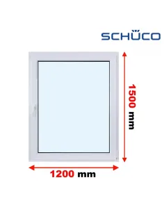 Okno PCV 120 x 150 cm Rozwierno-Uchylne Trzyszybowe Schüco LivIng 82